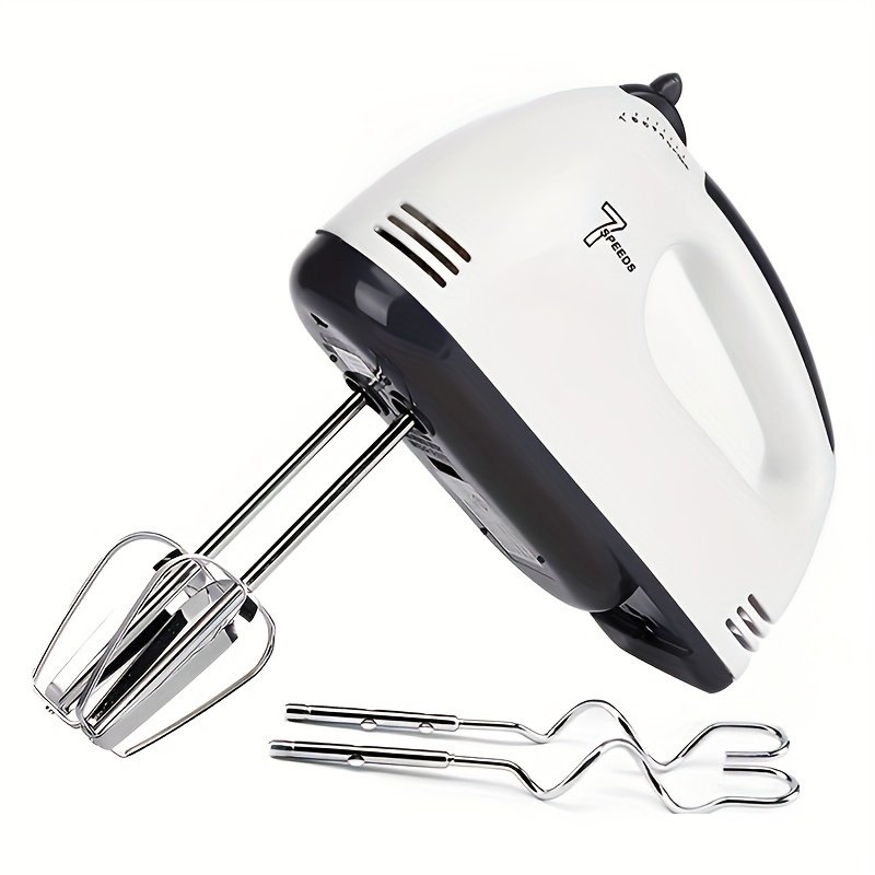 1pc 7 Speeds Electric Hand Mixer; Household Portable Powerful Handheld Electric Mixer; Hand-held Egg Beater; Small Whipping Cream Mixer For Cake;