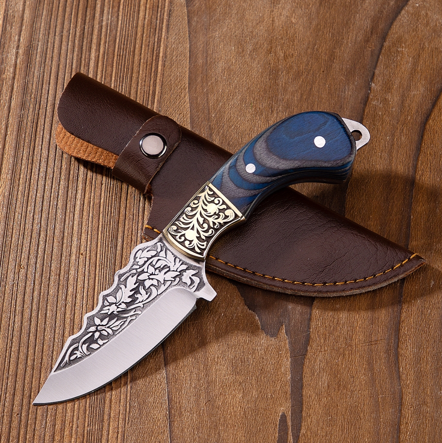 Blue Carved Fruit Knife (Option: Fruit knife)
