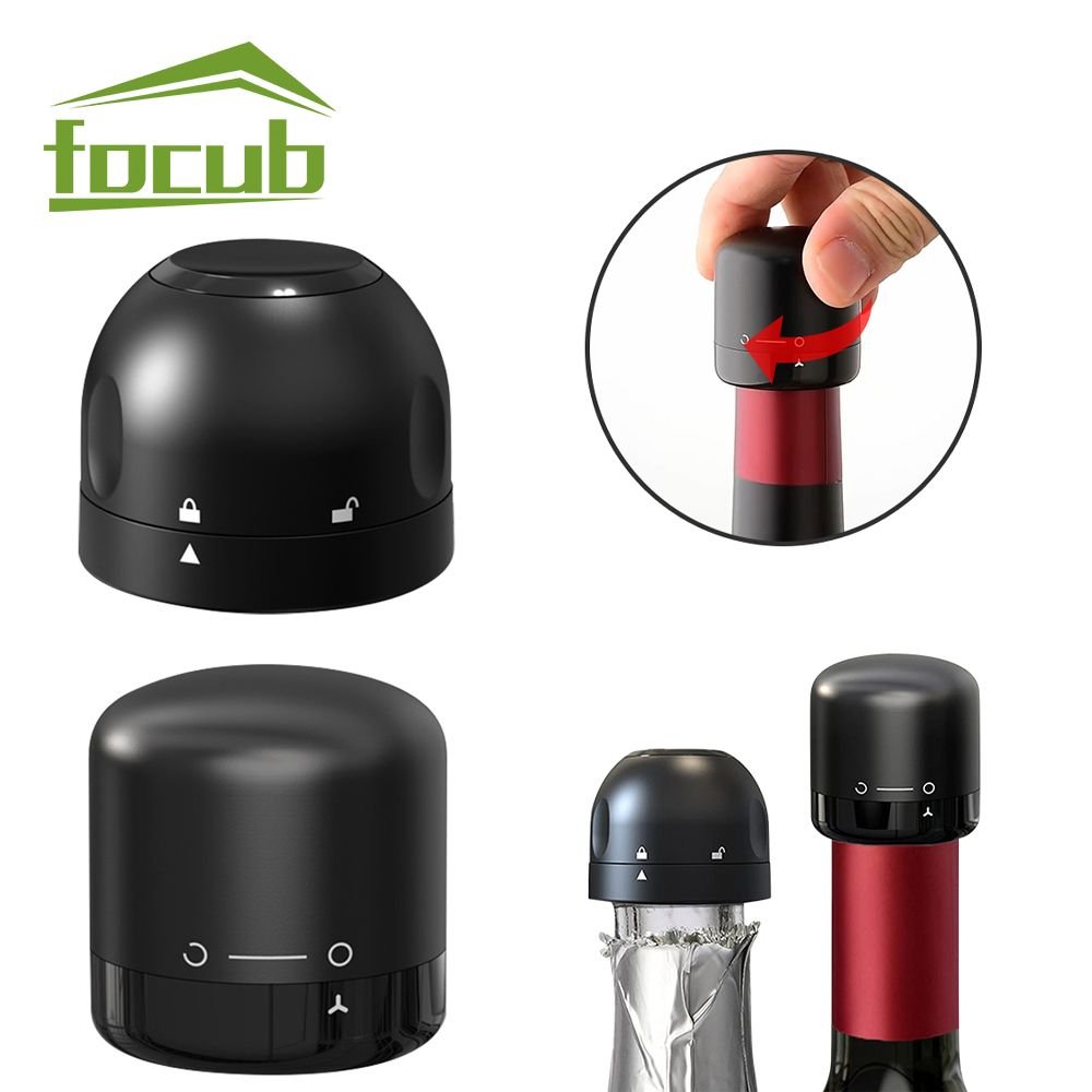 2/3 Pack Vacuum Red Wine Bottle Cap Stopper Silicone Sealed Champagne Leak-proof Retain Freshness Wine Plug Gift for Wine Lovers (Color: Wine Stopper 2 Packs)